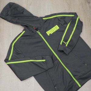 PUMA Boys Jacket Kids Hooded Athletic Track Jacket Medium